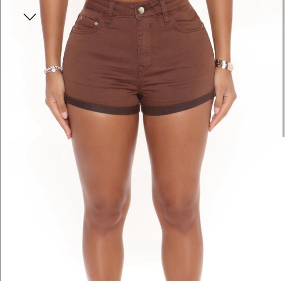 Fashion Nova Pants - Fashion Nova Fave High waist Brown Denim Shorts